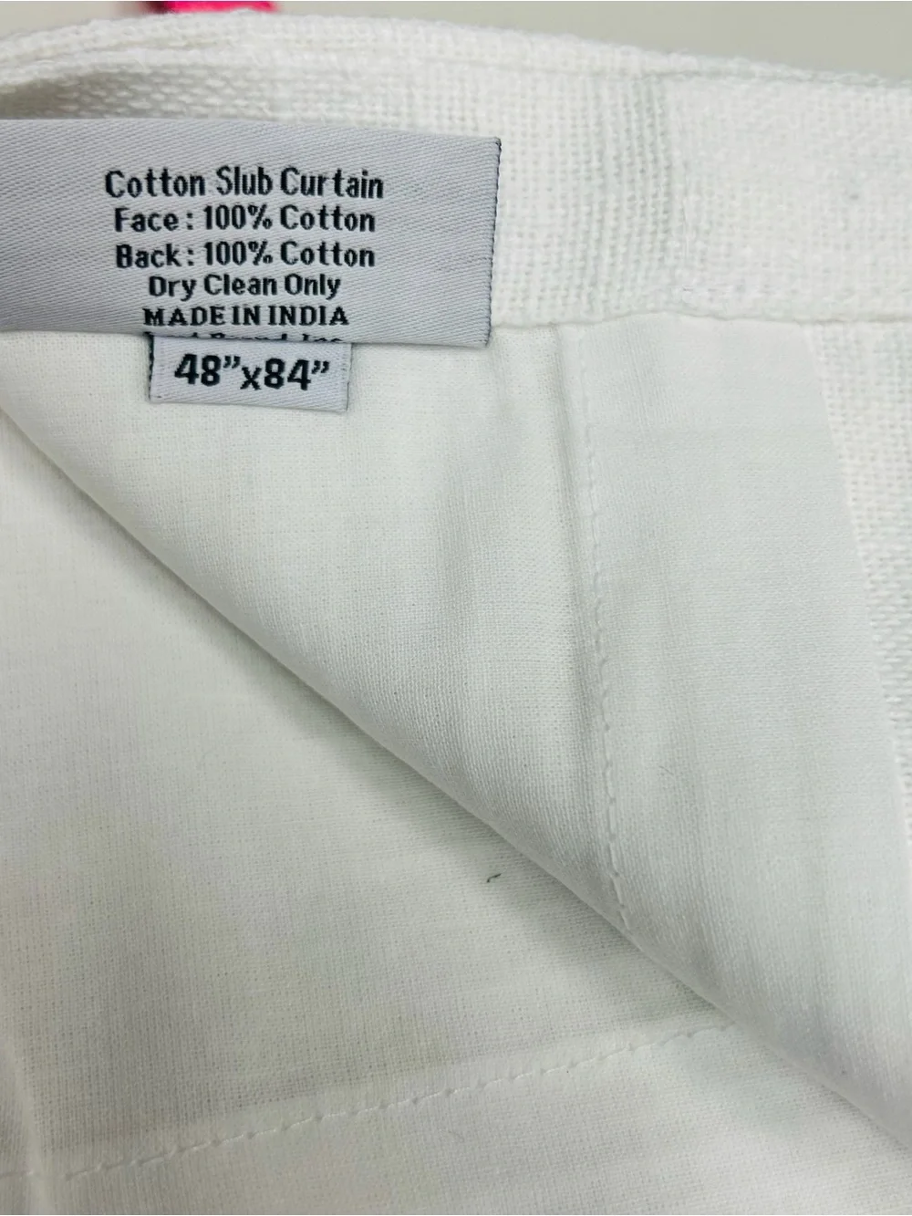 NWT QUINCE Set Of 2 48x84 Cotton Slub Curtains White 9947